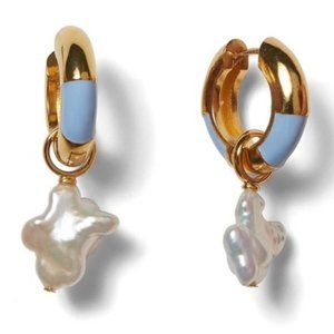 LIZZIE FORTUNATO Life Saver Hoops in Periwinkle